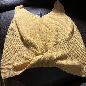 Yellow crop tank sweater size large